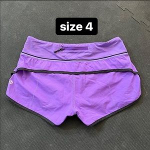 lululemon 4 speed short 2.5” power purple